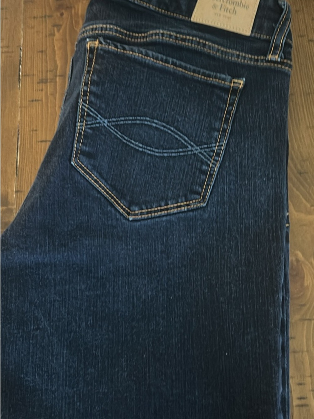 Abercrombie & Fitch Dark Indigo Jeans with Contrast Stitching never worn